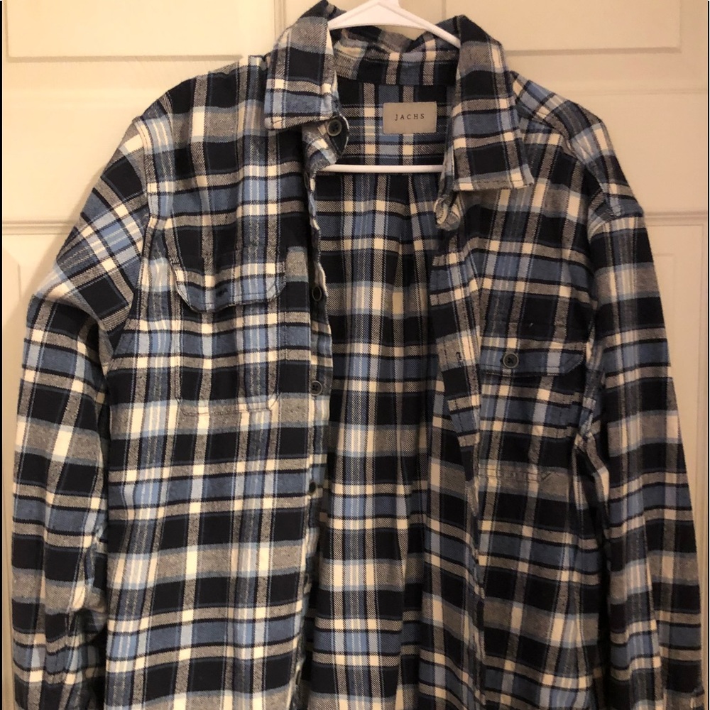Blue Plaid 100% Cotton Flannel